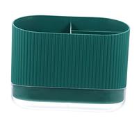 Cabilock Égouttoir à Couverts Organiseur de Baguettes Porte-Ustensiles Amovible à 3 Compartiments Bac de Vidange pour Cuillères Fourchettes et Baguettes Accessoire Cuisine pour Salle à Manger et Évier