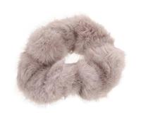 Cabilock Élastiques en Peluche Doux pour Cheveux Femme Taille Moyenne Élastique Vintage Rétro Automne-hiver Antistatique pour Queue de Cheval Usage Quotidien Gris