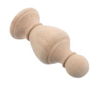 Cabilock Embout d'Escalier en Bois Massif 6 X 14 CM Chapeau de Poteau Décoratif Sculpté de Style Romain Ornement Vintage pour Poteaux et Balustres Dissimulation de Câbles pour