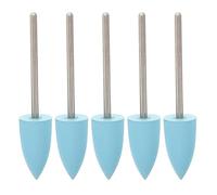 Cabilock Embouts de Ponceuse à Ongles en Silicone Bleu, Lot de 5 Set de Pcs Grosse Pointe, Forets pour Manucure et Polissage, Outil Professionnel pour Nail Art et Soin des Cuticules, Usage