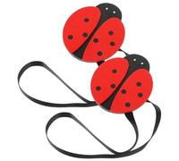 Cabilock Embrasses de Rideaux Magnétiques Coccinelle pour Fenêtre, Lot de 2 Pcs, Design Magnétique, Matériau Bois et Polyester, Adaptées pour Bureaux et Salles à Manger