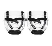 Cabilock Ensemble 2 Pièces Casque de Taekwondo Amovible Petite Taille, Protection Faciale Transparente Légère en Matériaux, Équipement D'entraînement Combat Arts Martiaux, Lutte et Boxe