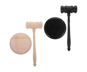 Cabilock Ensemble De 2 Ensemble Marteau de Frappe Claire en Bois Léger Bloc Sonore Portable, Design Élégant et Décoratif pour Réunions Officielles et Salles D'audience
