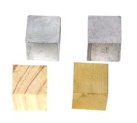 Cabilock Ensemble de 4 Blocs de en pour Expérimentation Physique Comprendre la des Matériaux Bloc de Aluminium et Bois Équipement Éducatif pour Collèges