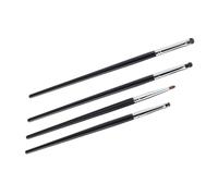 Cabilock Ensemble de 4 Pinceaux pour Eyeliner Précision Taille Compacte Poils de Martre Femme Maquillage des Yeux Utilisation Professionnelle et Quotidienne