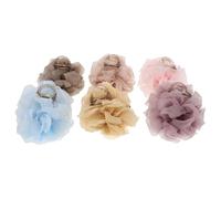 Cabilock Ensemble de 6 Pinces à Cheveux Fleuries Moyenne Taille Accessoires Coiffure pour Femmes et Filles Pinces à Fleurs Artificielles Colorées pour Queue de Cheval Chignon et Usage