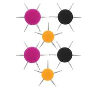 Cabilock Ensemble de 6 Stylos à Points pour Nail Art et Loisirs Créatifs Poignée Acrylique Noir Jaune et Violet Outils Multifonctions pour Pâte à Modeler Poterie et Décoration