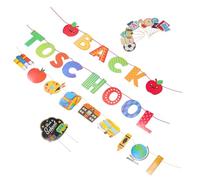 Cabilock Ensemble de Décorations de Rentrée Scolaire 4 Pièces en Papier Coloré Bannière Bienvenue à L'école Décorations Légères pour Salle de Classe Maternelle Rentrée des Garçon et Filles