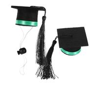 Cabilock Ensemble De Mini-Chapeaux De Remise De Diplôme pour Petits Animaux De Compagnie Couvre-Chefs À Pompon pour Hamster Et Cochon Dinde