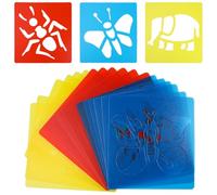 Cabilock Ensemble de Pochoirs de Dessin et Peinture en PET Motifs Animaux Variés Pochoirs à Craie pour Trottoir et Scrapbooking Réutilisables et Faciles à Nettoyer pour Projets