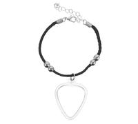 Cabilock Ensemble et Organisation Rangement Polyvalent 1 Set Porte-médiators de Cœur avec Bracelet Pendentif, Étui en Plastique et Métal pour Guitaristes et Ukulélés en Performance