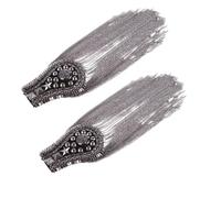 Cabilock Épaulette à Franges en Alliage Argenté Pratique Épingle de Sécurité, 2pcs pour Décoration de Chaussures et Chapeaux Assortis, Design Simple et Élégant