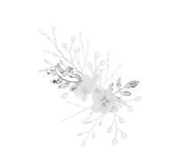 Cabilock Épingle à Cheveux Mariage Blanche à Fleur Strass Accessoire Coiffure Femme Élégant pour Mariée Décoration Tête de Fleur Légère et Confortable Cérémonie et Fête