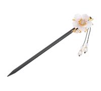 Cabilock Épingle à Cheveux Vintage Perles de Verre et Bois Accessoire Coiffure Chinois Rétro pour Fille Baguette Cheveux Élégante Style Ancien Cadeau Femme et Fille