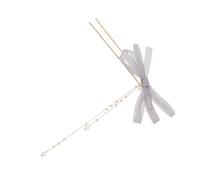 Cabilock Epingle Cheveux Mariage Rétro Organza Gris avec Nœud et Perles Accessoire Élégant pour Coiffure Femme Épingle Décorative Vintage pour Chignon et Cérémonie