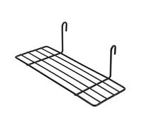 Cabilock Étagère Droite Fil Métallique Noire pour Grille Murale Support de Rangement Modulable et Empilable pour Cuisine Placard et Salle de Bains Organiseur Mural Style Industriel