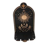 Cabilock Étagère Murale Bois Noire Flottante pour Cristaux Décoration Intérieure Stable et Polyvalente pour Salon Bureau