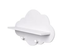 Cabilock Étagère Murale sans Perçage avec Crochets Patères Décoratifs Forme de Nuageau Rangement Pratique pour Salon Entrée et Chambre