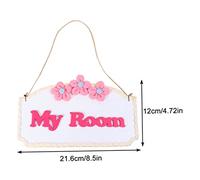 Cabilock Étiquette Volante en Bois Enfant en Âge Décoration Intérieure Décor De La Chambre Ce Chambres Décor De Chambre d'enfants Porte Pancarte Classe Accueillir Nursery Pendaison Rose