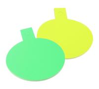 Cabilock Étiquettes Publicitaires Fluorescentes en Papier pour Supermarché, Lot de 40 Feuilles, Couleurs Jaune et Vert Fluo, Étiquettes de Prix pour Affichage Promotionnel en Magasin