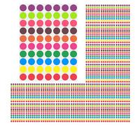 Cabilock Étiquettes Rondes Autocollantes à Codage Couleur, Pastilles Adhésives Multicolores 10 Couleurs 70 Pièces par Feuille, 50 Feuilles Autocollants pour Organisation Bureau