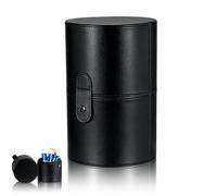 Cabilock Étui à Pinceaux de Maquillage avec Couvercle Portable en PU Noir Facile à Ouvrir et Fermer, Organise et Protège Pinceaux de Maquillage pour Voyage