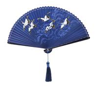 Cabilock Éventail À Main De Style Chinois Fait À La Main Pliable Portable pour Jardin Mariage Coloré Décoration Rétro Accessoire pour Fête Dansante en Bambou