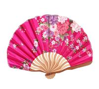 Cabilock Éventails Pliants De Style Japonerie 2 Pièces Taille Petite, Décoratifs Et Légers, Pour Femme, Présent Élégant Et Accessoire Photo, Couleurs Rose Et Cyan