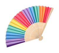 Cabilock Éventails Pliants Pride Peinture Arc-en-Ciel Éventail À Main Arc-en-Ciel Décoration Rafraîchissante pour Enfants Éventail À Main Arc-en-Ciel Pliant Grand Éventail À Main Guirlande