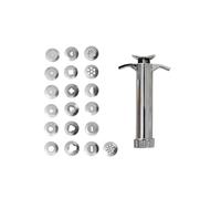 Cabilock Extrudeuse D’argile en Acier Inoxydable 19 Formes Interchangeables pour Pâte Polymère et Pâte à Sucre, Outil Manuel Polyvalent pour Loisirs Créatifs et Modelage Facile à Nettoyer