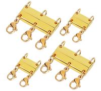 Cabilock Fermoirs Magnétiques pour Colliers Superposés en Alliage de Zinc Lot de 4 Pièces Séparateurs Légers pour Colliers Multiples Accessoires Pratiques pour Organisation et Port