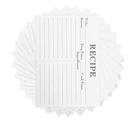 Cabilock Fiches de Recettes Mariage 50 Cartes Alimentaires Vierges Recto-verso, Format Compact pour Notes Culinaires, Papier Résistant, Accessoires la Cuisine pour Fêtes Prénuptiales