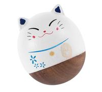 Cabilock Figurine Chat Sculpté Main Bascule Apaisant et Décoratif Statuette Mignonne pour Bureau et Maison Cadeau Créatif pour Amoureux des Chats