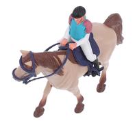 Cabilock Figurine Cheval Plastique Réaliste avec Miniature Ferme et Étable Décoration Maison et Réutilisable Modèle Précis pour Collection et Cadeau
