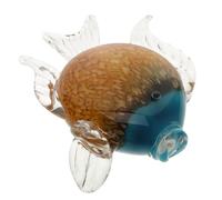 Cabilock Figurine Décorative de Poisson en Verre Soufflé Artisanal pour | Accent Côtier et Nautique, Objet de Décoration pour Étagère, Peut Servir de Presse-papier