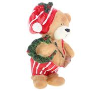 Cabilock Figurine Ours de Noël Décoratif en Résine pour Bureau et Table | Déco de Saison, Finition Soignée et Style Mignon, pour Étagère, Photo et Ambiance Festive