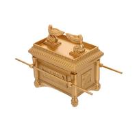 Cabilock Figurine Religieuse Ark of Covenant Résine Dorée Ornement de Bureau Spirituel Décoration Juive Judaica Israël pour Salon et Lieux de
