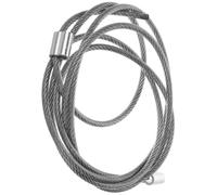 Cabilock Filet de Basket-Ball 4 MM Corde de Fixation en Fil d'acier Plastifié Solide Boucle en Aluminium Accessoire de Remplacement pour Panier Basket Extérieur Enfilage de Filet