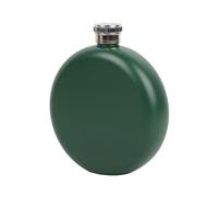 Cabilock Flasque Acier Inoxydable Portable avec Couvercle Plat Flasque Rond pour Whisky Fiole de Poche Verte pour Hommes et Femmes