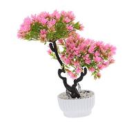 Cabilock Fleur Artificielle Plantes D'Intérieur Artificielle Rouge Bonsaï Bonsaï Arbre Pin Arbre e Artificiel Ménage Pin e Décoration Émulé Bureau Rose