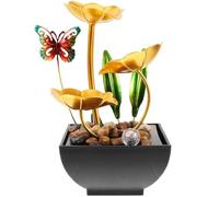 Cabilock Fontaine à Eau D'intérieur Mini Fontaine De Table Décorative USB Style Lotus pour Bureau Et Maison Ornement Zen Ajout Apaisant à Votre Espace