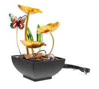 Cabilock Fontaine Zen Intérieur Décorative pour Bureau Et Maison Fontaine à Eau De Table Compacte avec Cascade Apaisante Design Réaliste Et Circulation Automatique Ornement Tabletop Lotus p