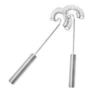 Cabilock Fouet à Œufs Manuel Ergonomique en Acier Inoxydable 2 Pièces Mélangeur Portable pour Café Et Lait Outil Cuisine Polyvalent pour Pâtisseries Et Cuisines Batteur à Main Facile à Utiliser