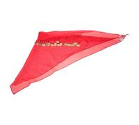 Cabilock Foulard de Tête Rouge à Pièces pour Danseuse du Ventre - Coiffe Tribale Ethnique Légère en Tissu - Accessoire Coiffure Bohème pour Festivals et Costumes de Danse Orientale