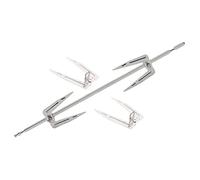 Cabilock Fourchette à Griller Acier Inoxydable Pour Barbecue Professionnel Compatible Rotative Outil Stable Pour Rôtir Viandes Et Volailles Au Four
