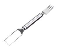 Cabilock Fourchette Trancheuse Pastèque Acier Inoxydable Outil Compact et Résistant pour Maison et Camping Coupe et Pique Melon Facile