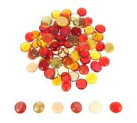 Cabilock Galets de Verre Plats Multicolores pour Décoration Pierres pour Vase et Aquarium Petits Cailloux Ronds pour Artisanat