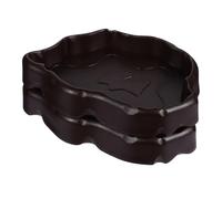 Cabilock Gamelle pour Reptiles Bol Alimentation et Eau Sécurisé en Résine Synthétique 2 Pièces Noire pour Lézards, Tortues et Amphibiens Lors du Nourrissage