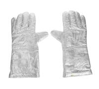 Cabilock Gants Isolants Aluminium Résistant Chaleur pour Hommes Mitaines de Soudage Haute Température Protection Thermique Flexible et Légère pour Fonderie et Métallurgie