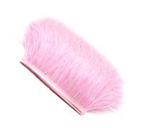 Cabilock Garniture à Franges Plumage Simulées Rose 2 Mètres pour Décoration de Mariage Texture Confortable Peluches pour Travaux de Couture